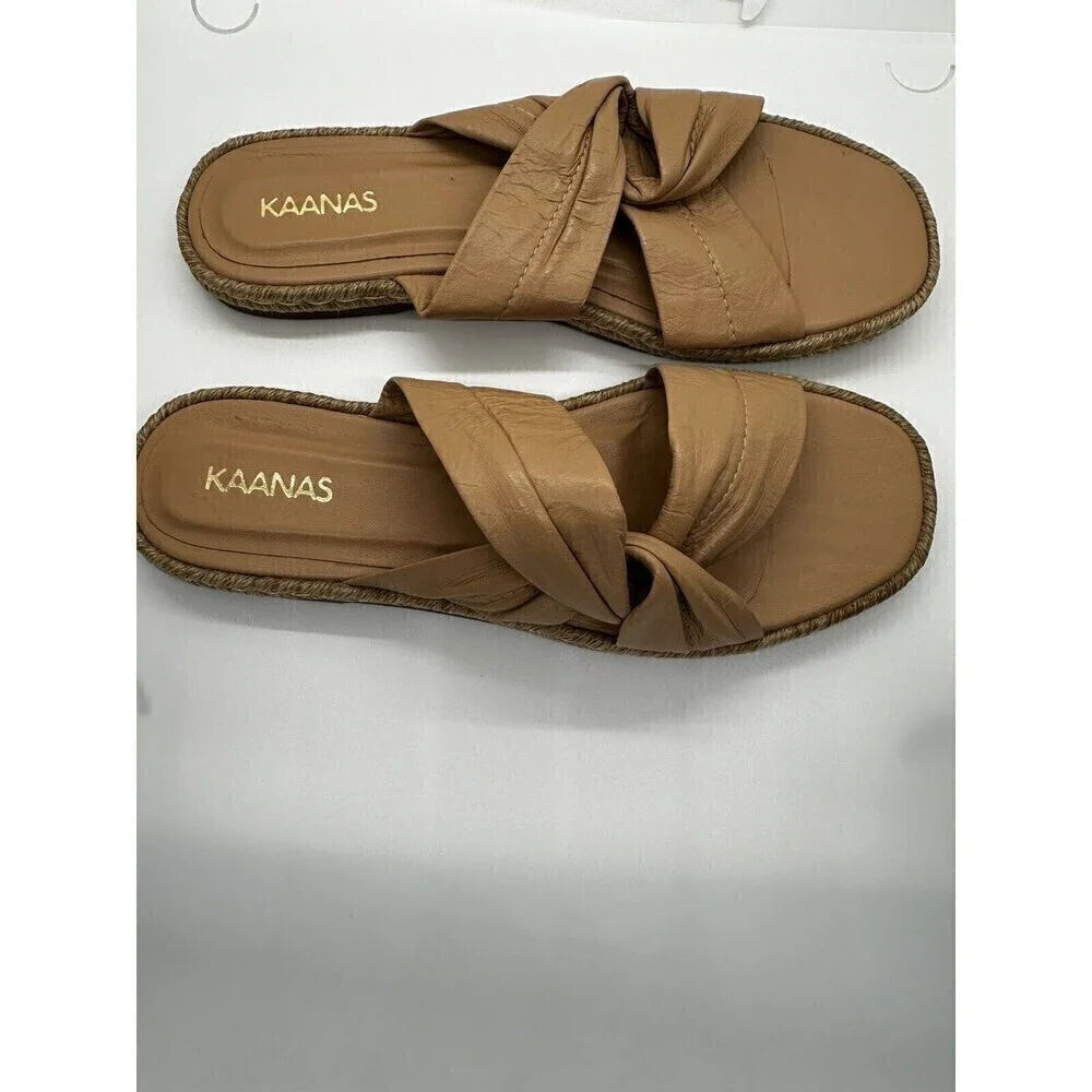 Kaanas Sungai Espadrille Sandal in Nutmeg SZ 10